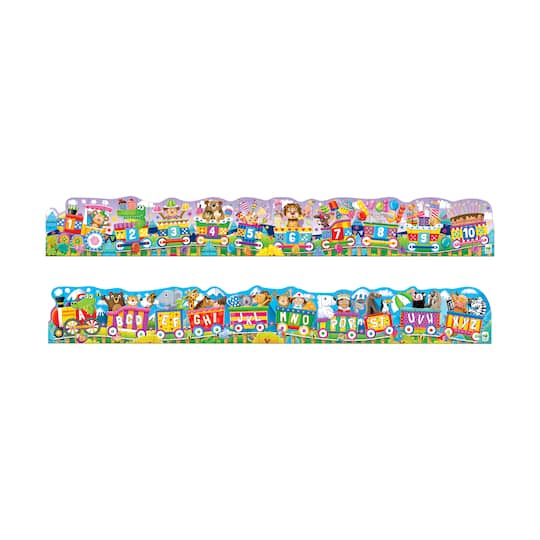 Puzzle Doubles! - ABC & 123 Trains: 60 Pcs
